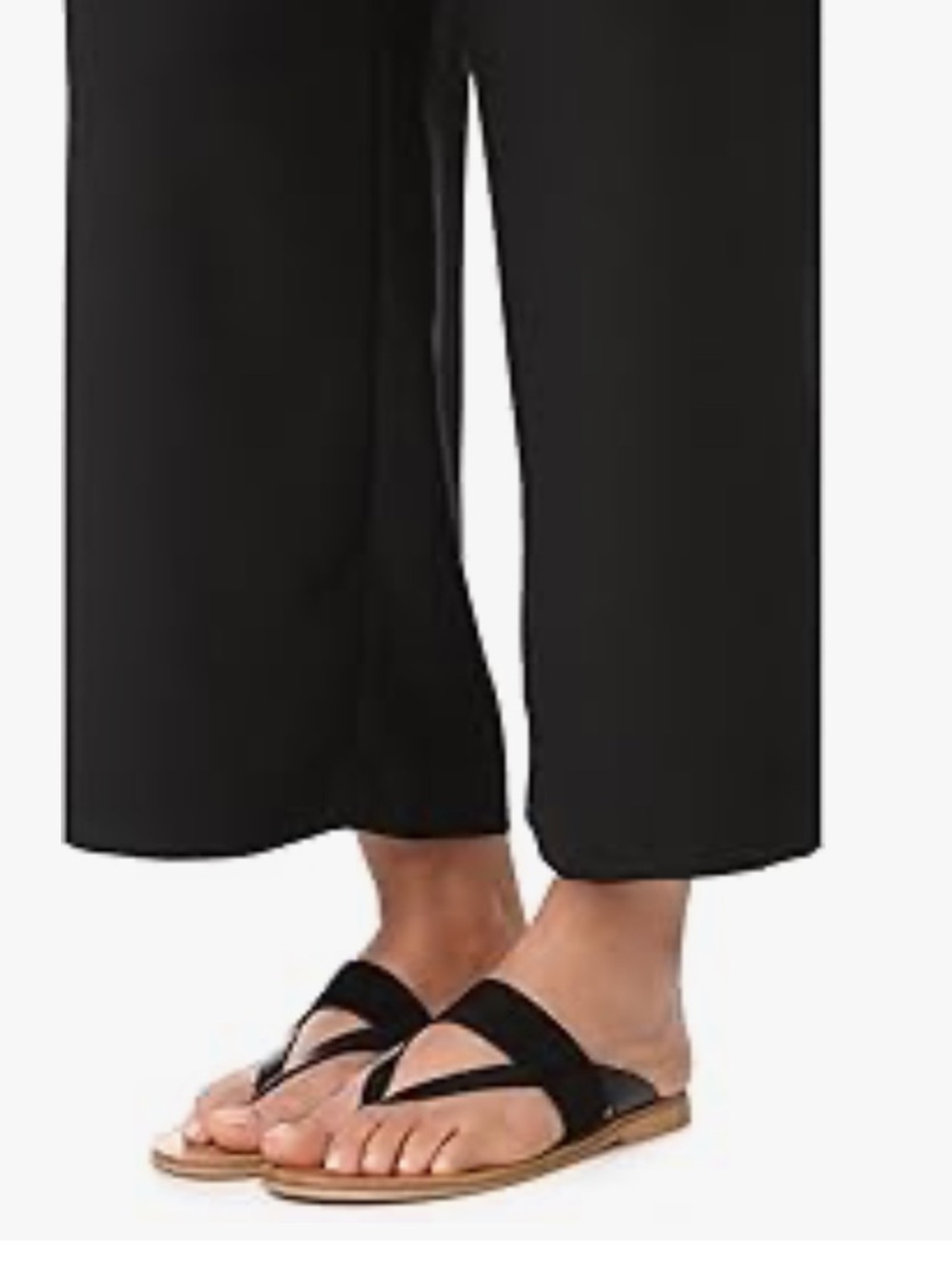 Vince grey Suede Wide Strap Tan Leather Thong Sandal - Picture 2 of 10